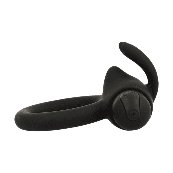 Anneau cockring vibrant - Black&Silver