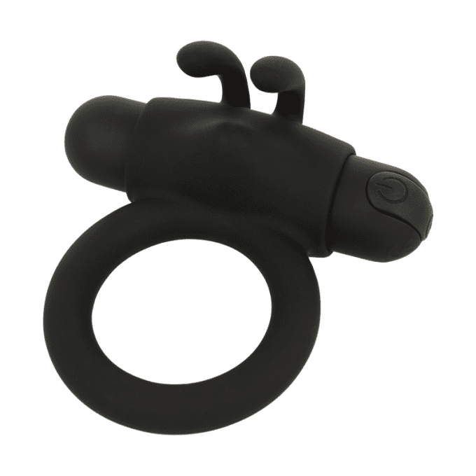 Anneau cockring vibrant - Black&Silver