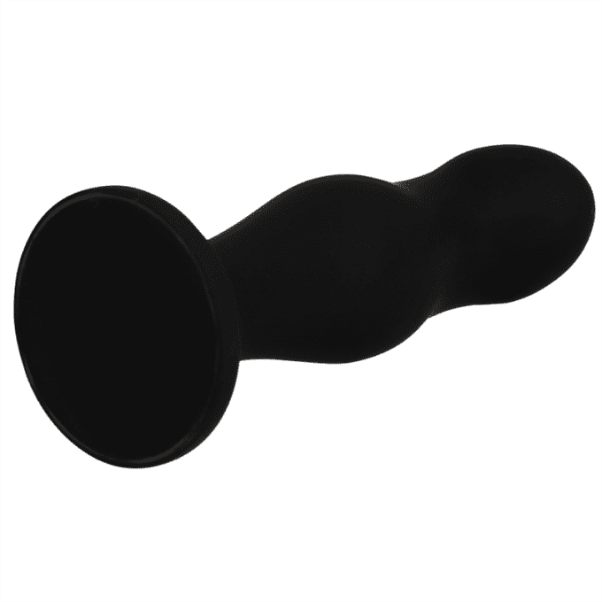 Plug anal premium silicone - Black&Silver