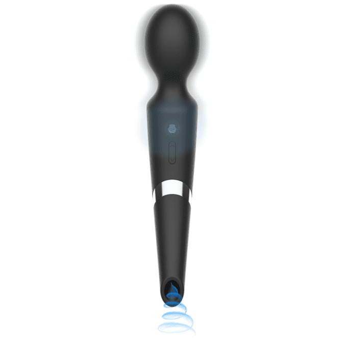 Stimulateur wand & clitoris - Black&Silver