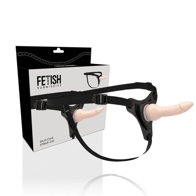 Harnais unisexe avec gode réaliste 16 cm (chair) - Fetish submissive - Copie