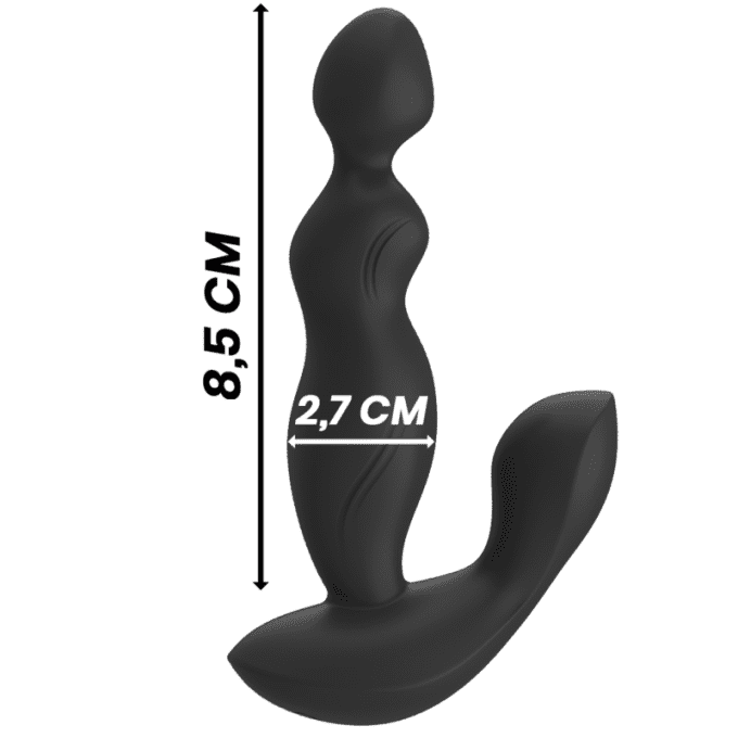 Stimulateur anal vibrant avec télécommande - Black&Silver