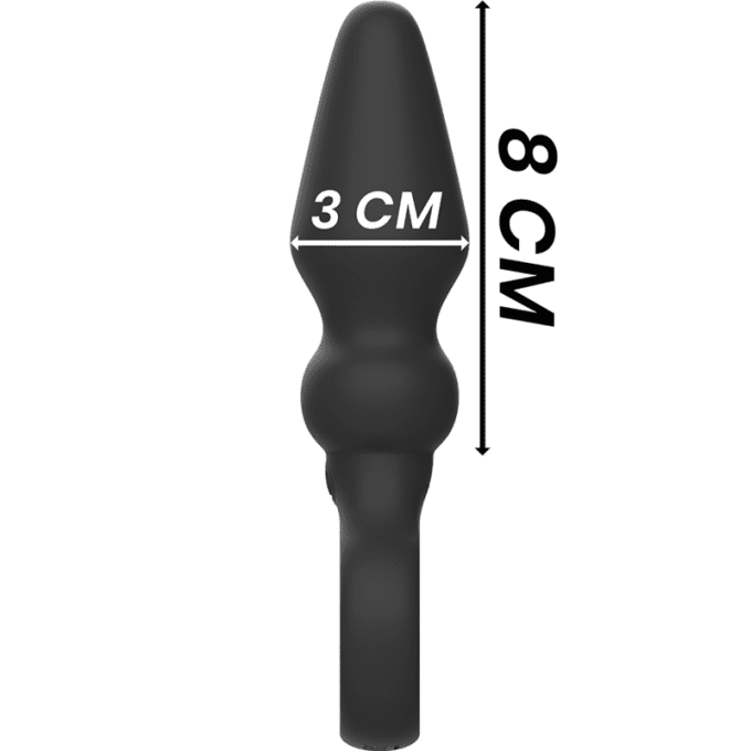 Stimulateur vibrant plug anal - Black&Silver 
