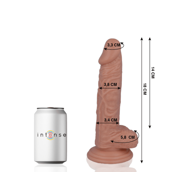 Pénis réaliste 18 cm ø 3,8 cm n°11 - Intense