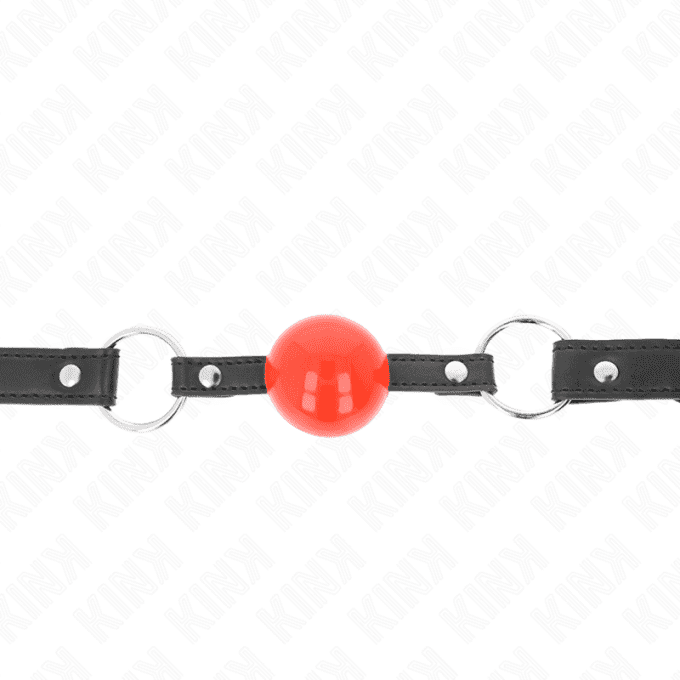 Baillon SM avec boule rouge et cadenas - Kink