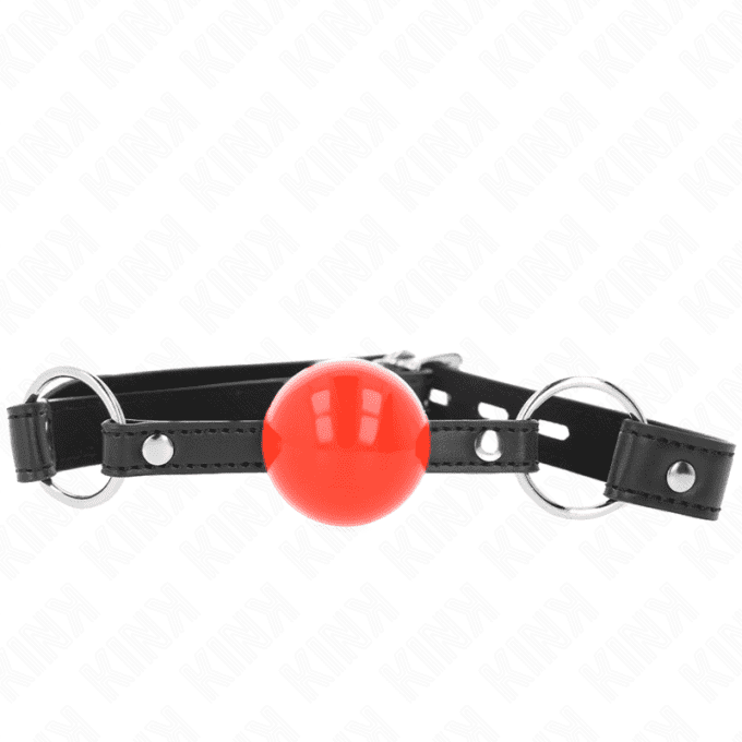 Baillon SM avec boule rouge et cadenas - Kink