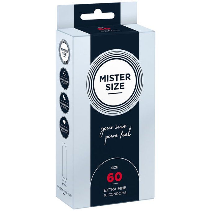 Préservatif taille adaptée (XS à XXXL) - Mister size