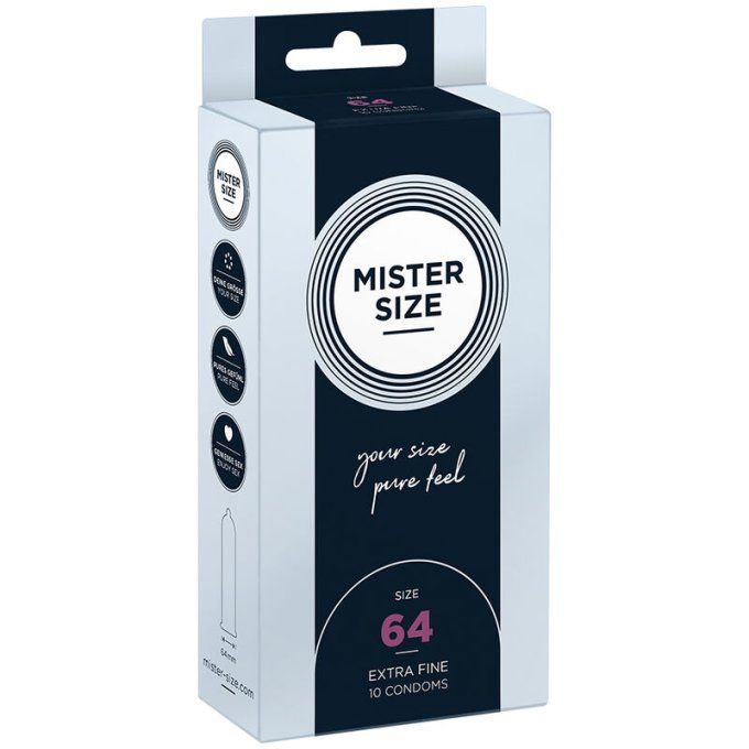 Préservatif taille adaptée (XS à XXXL) - Mister size