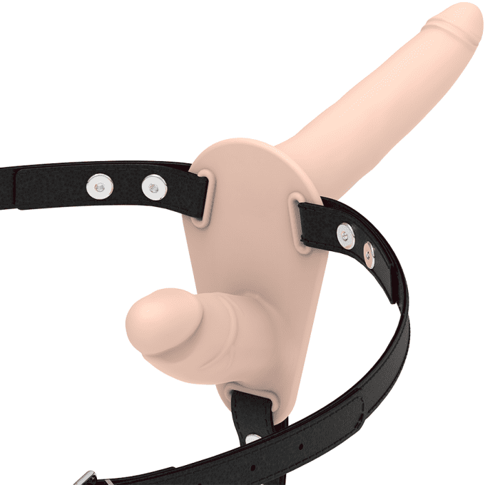 Harnais double pénétration chair (avec ou sans vibrations) - Fetish submissive