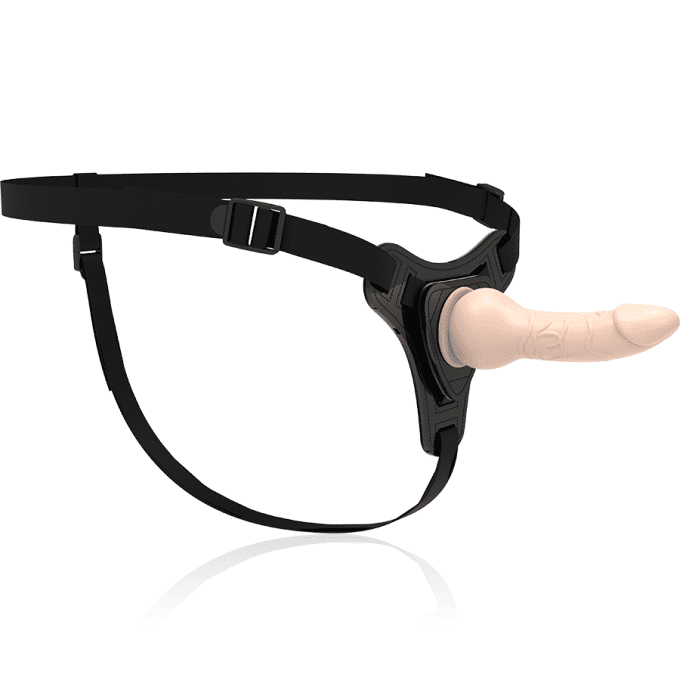 Harnais unisexe avec gode réaliste 16 cm (chair) - Fetish submissive - Copie