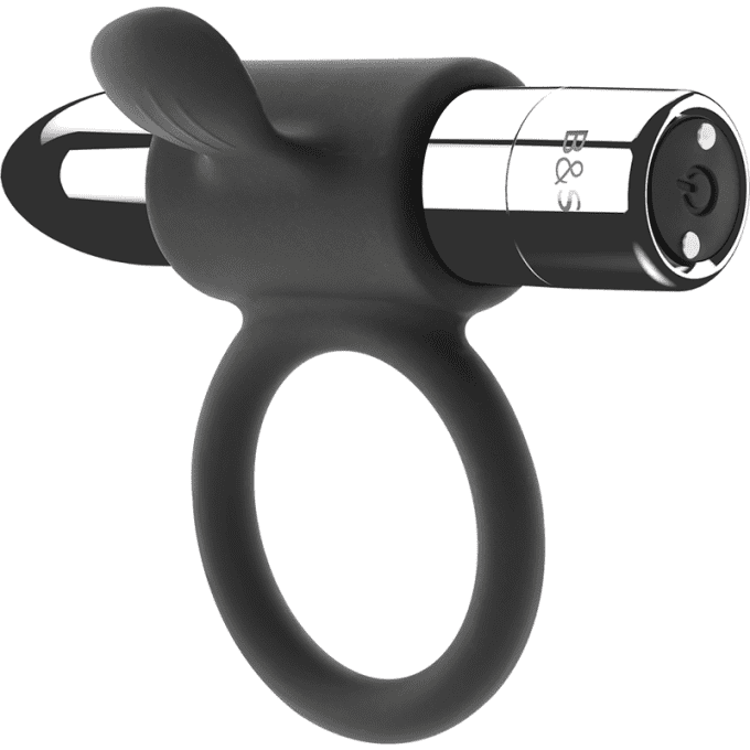 Anneau cockring vibrant - Black&Silver