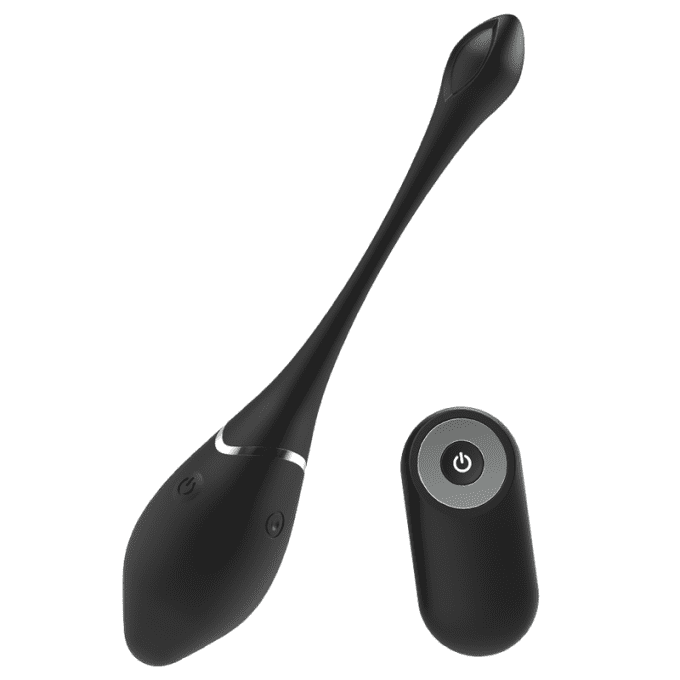 Œuf vibrant + télécommande - Black&Silver
